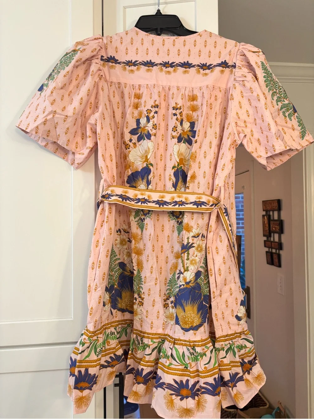new Farm Rio the dream garden mini dress in pink floral print - Picture 7 of 11